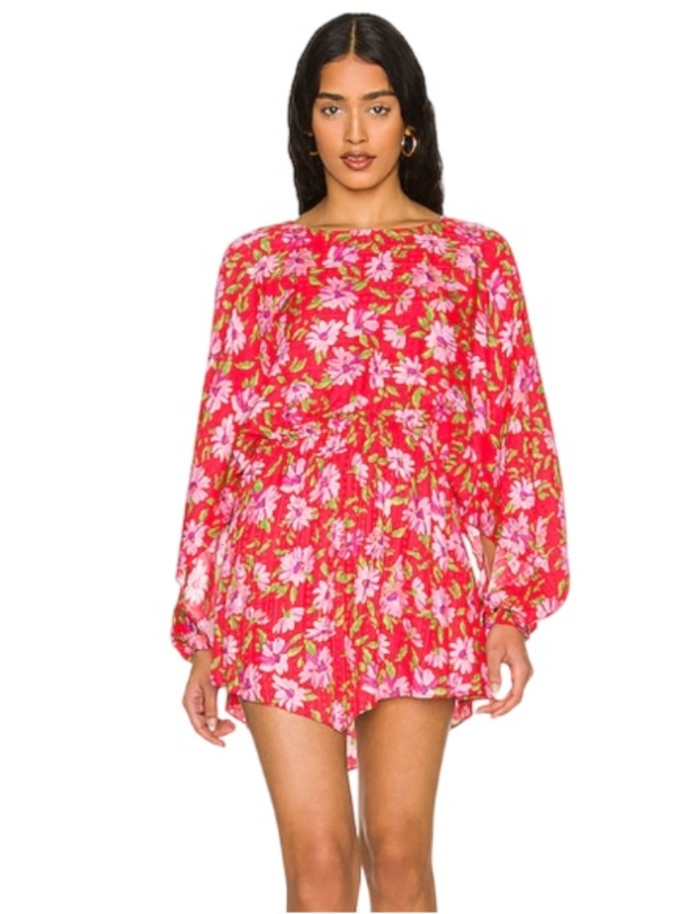 LoveShackFancy Anila Mini Dress in Red/Pink - L